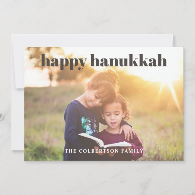 Cartão de Férias Feliz Hanukkah (Frente)
