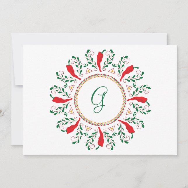 Cartão de Férias Feliz Navidad Red Chile (Frente)