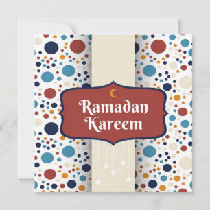 Cartão de Férias Feliz Ramadan Kareem Crescent