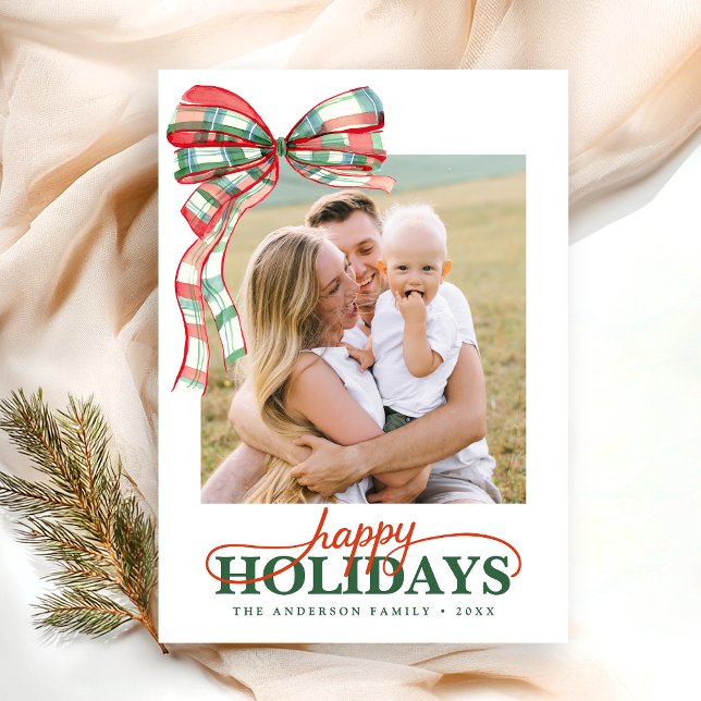 Cartão de Férias Felizes com Roteiro Moderno Elega (Criador carregado)