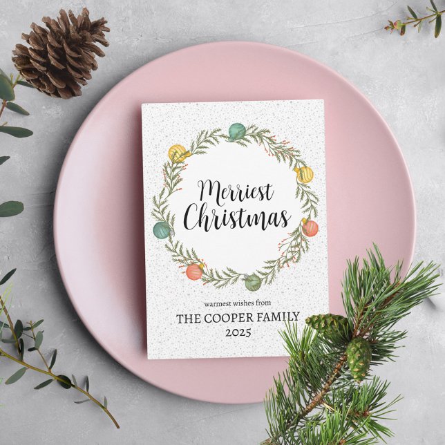 Cartão de Férias Festivas de Natal mais feliz (Criador carregado)