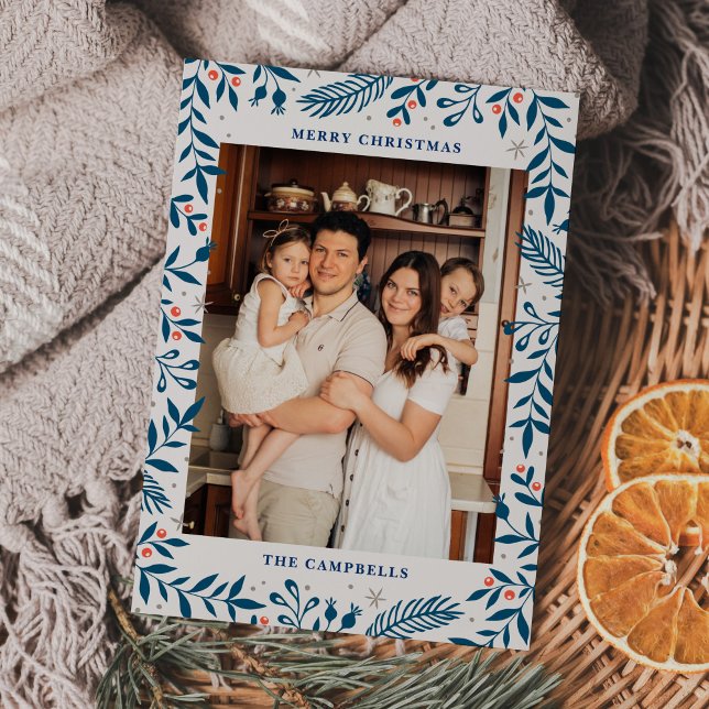 Cartão de Férias Floral de Natal (Criador carregado)