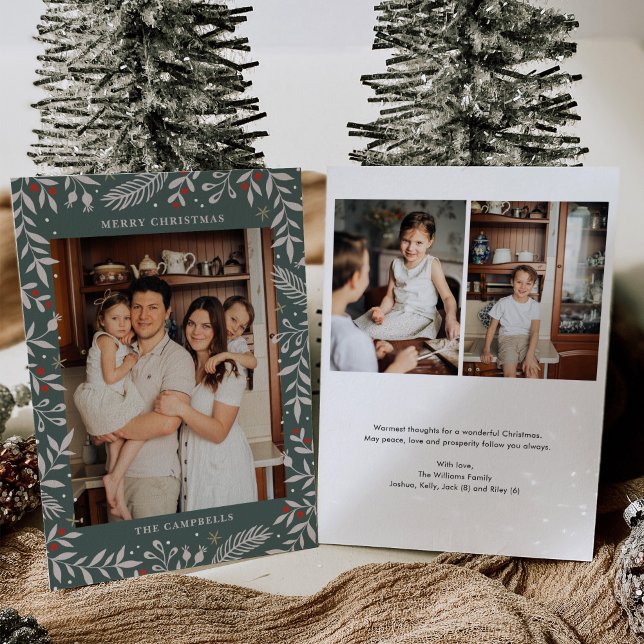 Cartão de Férias Floral de Natal (Criador carregado)