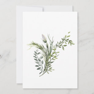 Cartão de Férias Floral Flor Eucalyptus, Folha Ver