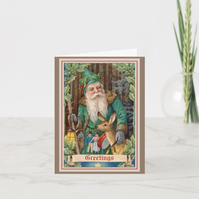 Cartão de Férias Folgado do Pai Natal (Frente)
