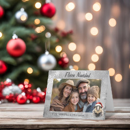 Cartão de Férias Folha Navidad Sheep Folheto