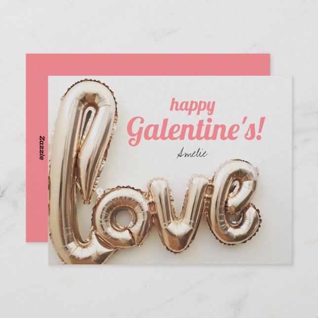 Cartão de Férias Galentine's Feliz (Frente/Verso)
