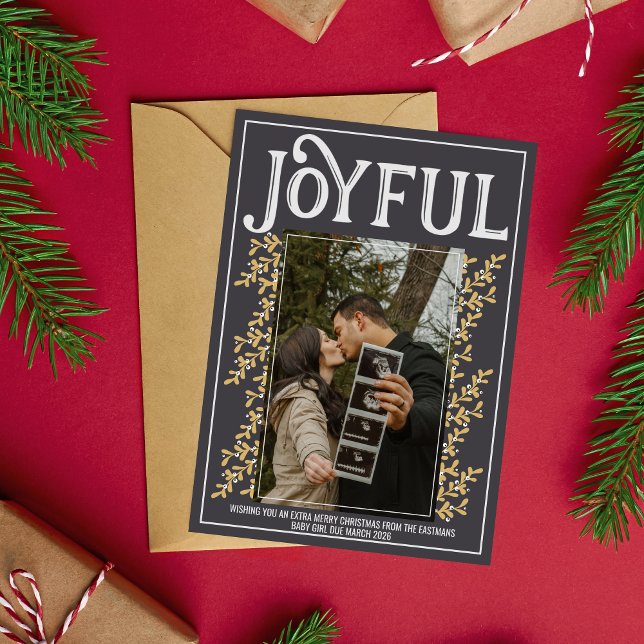 Cartão de Férias Grávidas de Natal Feliz (Criador carregado)