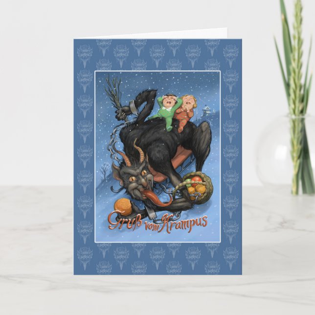 Cartão de férias Krampus (Frente)