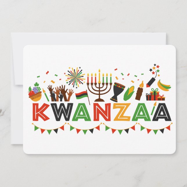 Cartão de Férias Kwanzaa (Frente)
