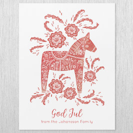 Cartão de Férias Magnéticas Dala Horse God Jul