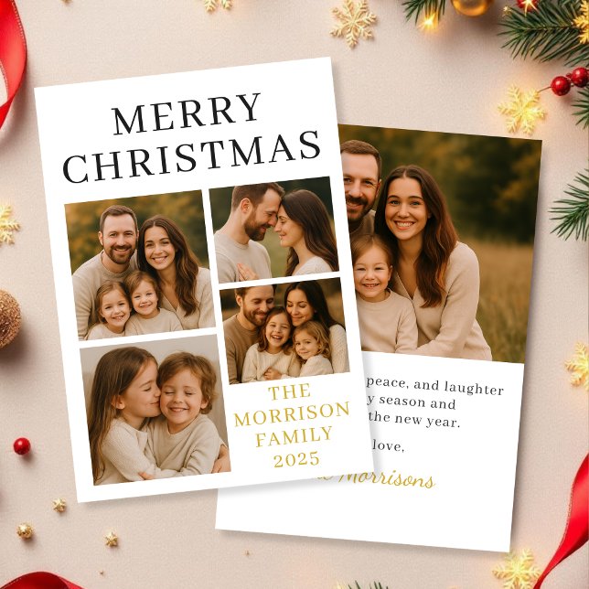 Cartão de Férias Mínimo de Luxo Feliz Natal (Criador carregado)