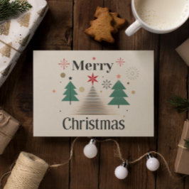 Cartão de Férias Mínimo de Natal Moderno