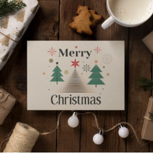 Cartão de Férias Mínimo de Natal Moderno