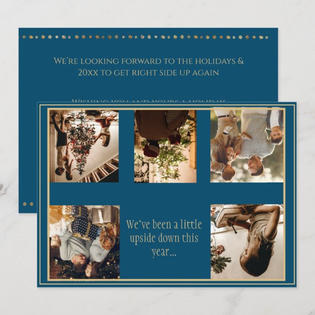 Cartão de Férias Natal invertido (Frente/Verso)