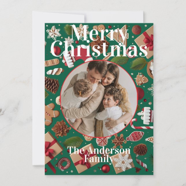 Cartão de Férias Natalino Plano Festivo (Frente)