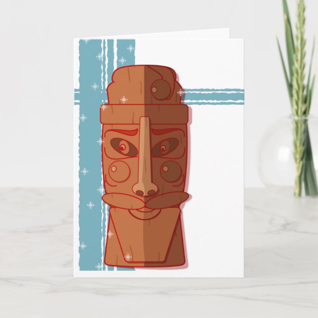 Cartão de férias - "Papais noeis Tiki-Baby" (Frente)