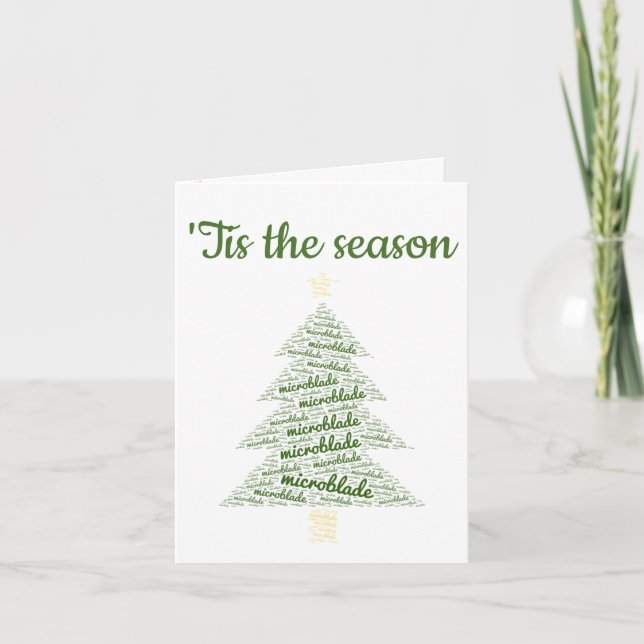 Cartão de Férias para Microblade/brow (Frente)