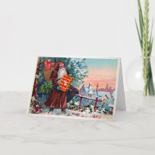 Cartão de Férias para Papais noeis com Raiva do Mu