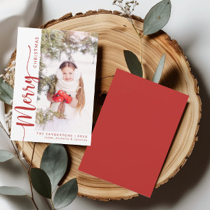 Cartão de Férias Personalizadas de Natal Merry Mod