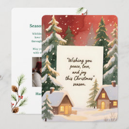 Cartão de Férias Personalizável Vintage Plano