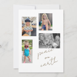Cartão de Férias Plana Peace on Earth Collage Phot