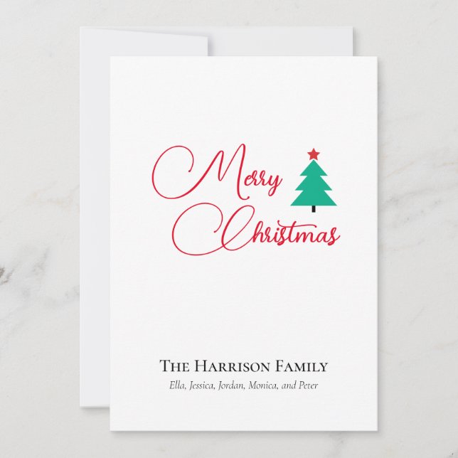 Cartão de Férias Plana Personalizável para Feliz N (Frente)