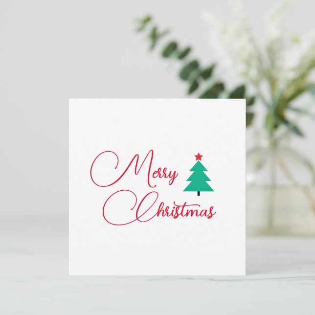 Cartão de Férias Plana Personalizável para Feliz N (Em pé/Frente)