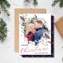 Cartão de Férias Plano com Foto de Xadrez Búfalo V