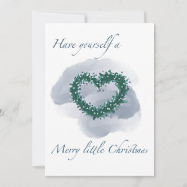 Cartão de Férias Plano com ilustração de Natal