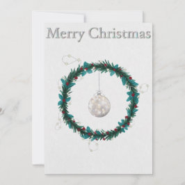 Cartão de Férias Plano com ilustração de Natal