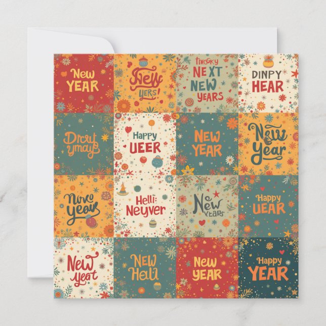 Cartão de Férias Plano para Ano Novo (Frente)