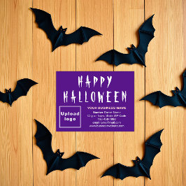 Cartão de Férias Plano Roxo Pequeno, do Halloween