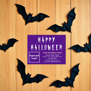 Cartão de Férias Plano Roxo Pequeno, do Halloween