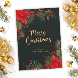 Cartão de Férias Plano Verde Feliz de Natal