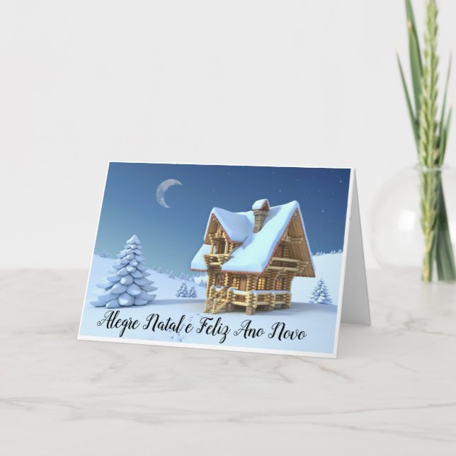 Cartão de Férias Português com Saudação 2 (Frente)