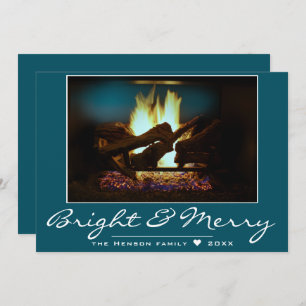 Cartão de Férias Quente-Lareira Russo de Madeira C