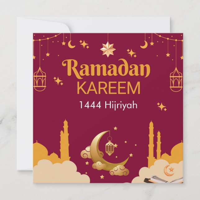 Cartão de Férias Ramadan Kareem (Frente)