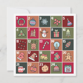 CARTÃO DE FÉRIAS RETRO DE NATAL ADVENTE 2023