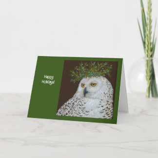 Cartão de férias Snowy Owl