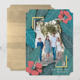 Cartão de Férias Tropicais da Selva Mele Kalikimak