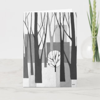 Cartão de Férias Urbano Modernista de Inverno