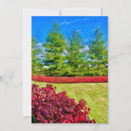 Cartão de Férias Vermelho e Verde