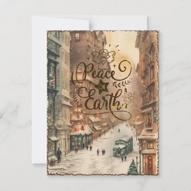 Cartão de Férias Vintage da Terra (Frente)