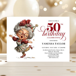 Cartão de festa de aniversário de 50 anos engraçad