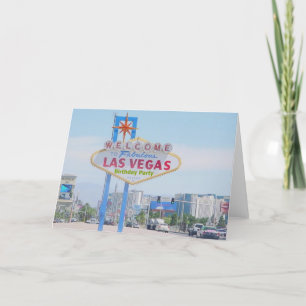 Cartão de Festa de aniversário Las Vegas