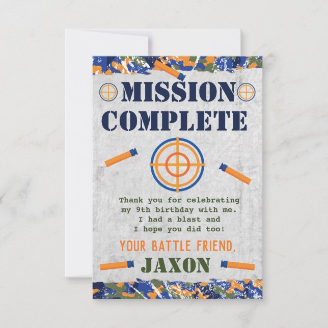 Cartão de Festa de aniversário Militar Dart (Frente)