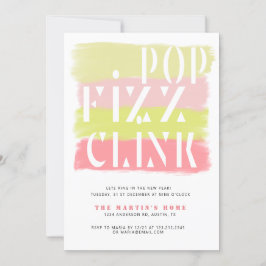 Cartão de Festa de Ano Novo Moderno com Traço Colo