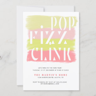 Cartão de Festa de Ano Novo Moderno com Traço Colo