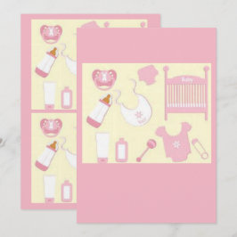 cartão de festa de bebê